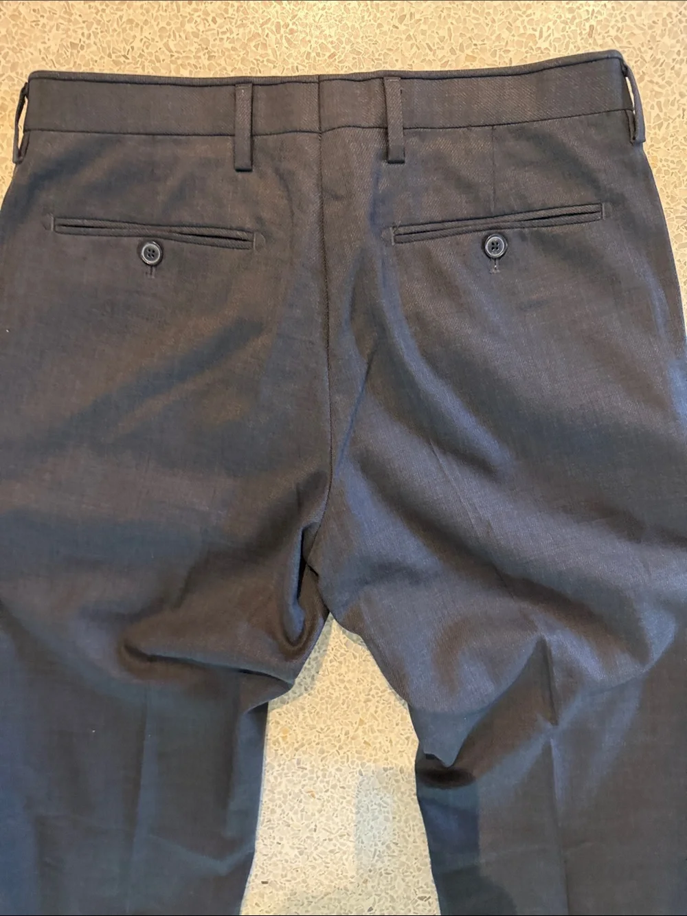 Banana Republic Modern Slim Fit  Tab Over Dress Pants in Dark Charcoal 31 x 34